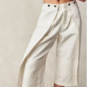 New Free People Keep Calling Crop White Wide Leg